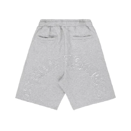 Up In Flames Appliqué Shorts Grey (5)