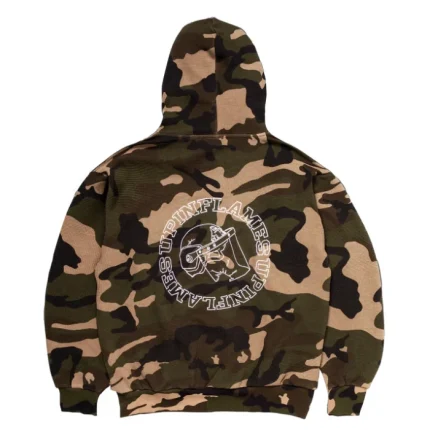 Up In Flames Camo Waffle Zip up Hoodie (2)