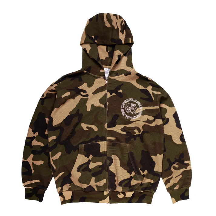 Up In Flames Camo Waffle Zip up Hoodie (3) Up In Flames Camo Waffle Zip up Hoodie (3)