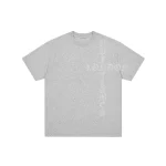 Up In Flames Cross T Shirt Grey