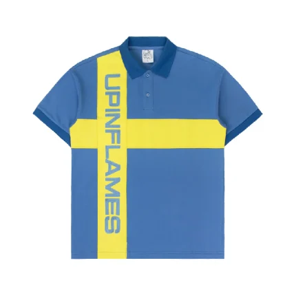 Up In Flames Flag Polo Shirt Sweeden (3)