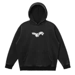 Up In Flames Hoodie Snow Wash Black (1)