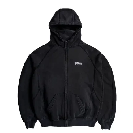 Up In Flames Ninja Zip Up Washed Black (2)