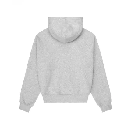Up In Flames Plaid Appliqué Hoodie Grey (4)