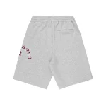 Up In Flames Plaid Appliqué Shorts Grey (3)