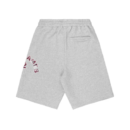 Up In Flames Plaid Appliqué Shorts Grey (3)