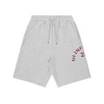 Up In Flames Plaid Appliqué Shorts Grey (4)