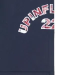 Up In Flames Plaid Appliqué Shorts Navy (2)