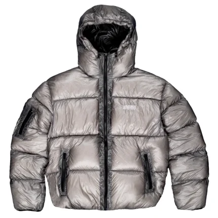 Up In Flames Puffer Jacket Grey (2)