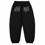 Up In Flames Reverse Stitch Joggers V2 – Black 3