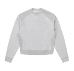 Up In Flames Ribbed Panel Crew Neck Grey (5)