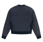Up In Flames Ribbed Panel Crew Neck Navy (4)