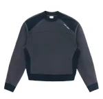 Up In Flames Ribbed Panel Crew Neck Navy (5)