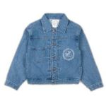 Up In Flames Riot Logo Denim Medium Wash Jacket (2)