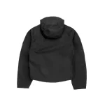 Up In Flames Taped Seam Black Windbreaker Jacket (3)