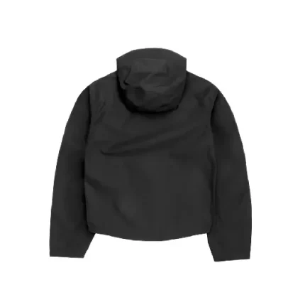 Up In Flames Taped Seam Black Windbreaker Jacket (3)