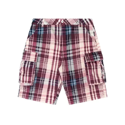 Up In Flames Up In Flames Plaid Cargo Shorts (4)