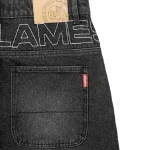 Up In Flames Yoke Logo Jorts Black (2)