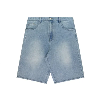 Up In Flames Yoke Logo Jorts Light Wash 3 (1)
